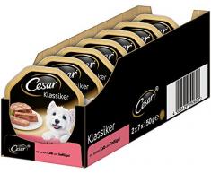 Cesar Hundefutter Nassfutter Klassiker mit zartem Kalb und Geflügel, 14 Schalen (14 x 150g)