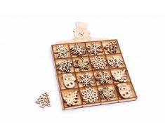 Small Foot by Legler HolzhÃ¤nger âSchneemannboxâ, 48-tlg. Weihnachtsartikel Set mit 12 verschieden Motiven, schÃ¶ne Dekoration am Weihnachtsbaum, im Gesteck oder auch an GeschenkpÃ¤ckchen