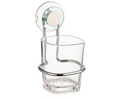 Bisk Geco Saugnapf Grip Trinkglas, Transparent Grün