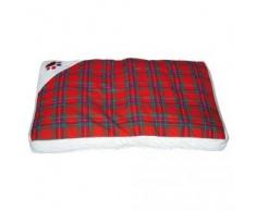 Matratze, Wutter, Abnehmbarer Bezug, Schottenkaro, Rot