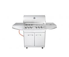 Allgrill Gasgrill Modell Allrounder II, Silber, 148 x 65 x 120 cm