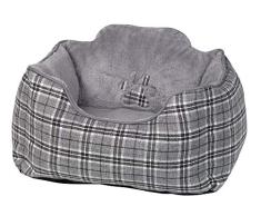 Nobby Komfortbett eckig Classic KAPU grau kariert; 70 x 55 x 34 cm