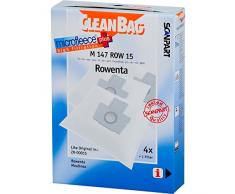CleanBag M 147 ROW 15 Staubbeutel, wie Original: RA-ZR 001501, ZR-00015, Inhalt: 4 Staubsaugerbeutel + 1 Universalfilter