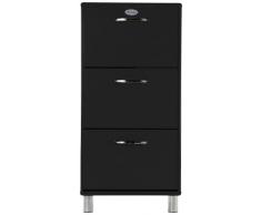 tenzo 5263-033 Malibu - Designer Schuhschrank 121 x 58 x 24 cm, MDF lackiert, schwarz