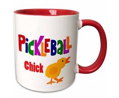 3dRose 221355_5 Mug Becher, keramik, rot/weiß