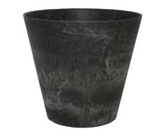 Artstone Pflanzgefäß Pflanzkübel Claire, frostbeständig und leichtgewichtig, Schwarz, 17x15cm