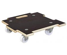 WAGNER Pflanzenroller MaxiGRIP 39 x 39 cm I Transporthilfe & Pflanzenroller für Außenbereich + Innenbereich I Transportroller aus Holz (FSC-zertifiziert) I Tragkraft 200kg I Made in Germany – 20139301