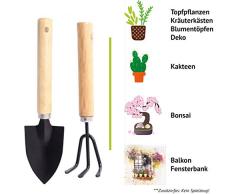 Feel Green Urban Gardening Mini Gartenwerkzeuge Elements Grow Your Own 2-Teiliges Set | Bonsai Werkzeug | Geschenkidee | Grubber & Blumenkelle