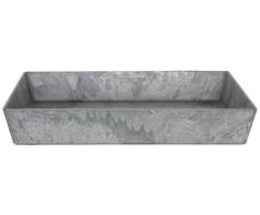 Artstone Untersetzer Ella, frostbeständig und leichtgewichtig, 26 x 4 cm, grau