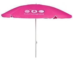 Lulu Castagnette 5MER018LF Sonnenschirm, Stahl, neigbar, Polyester, 100 cm, Durchmesser 1,8 m, Rosa