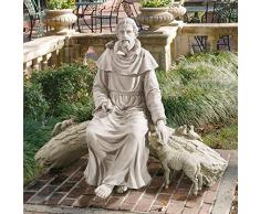Design Toscano Zuflucht in der Natur, Hl. Franziskus, Gartenfigur