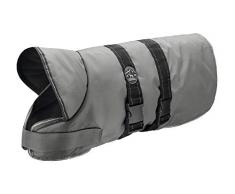 HUNTER Denali Hundemantel, Wintermantel, Fleecefutter, wasser- und windabweisend, reflektierend, 70, grau