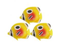 sourcingmap Dekofigur für Aquarien, Kunststoff, Wackelschwanz, Orange, 3-teilig