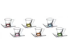 Fusion Crystal Espresso-Set, mehrfarbig