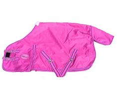 Cwell Equine New Mini leicht Wahlbeteiligung Shetland Teppich Pony Teppich Fohlen Teppich Keine Füllen Wahl von Größen & Farben (3 Füße 7,6 cm, Pink)