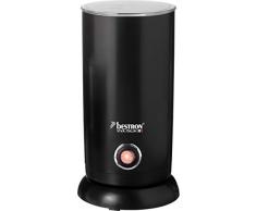 Bestron Elektrischer Milchaufschäumer, Viva Italia, Kabellos, 550 Watt, 300 ml, Schwarz