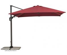 Schneider Sonnenschirm Rhodos Twist, bordeaux, ca. 300 x 300 cm, 8-teilig, quadratisch