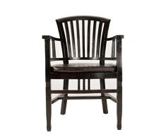 SIT-Möbel 9563-30 Armlehnstuhl Samba, 55 x 55 x 95 cm, Mahagoni massiv