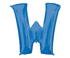 Anagram Folienballon 35445 Buchstabe W, 86,4 cm blau