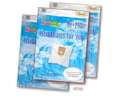 mistervac MV 608 / Staubsaugerbeutel Vlies 5-lagig / Vorteilspack 30 Tüten + 6 Filter / für Bosch BBS BSA BSG - Serie und Siemens Super- und VS-Serie