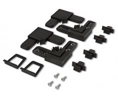 Windhager Zubehör Eckverbinder-Set, Metallkern, Braun, 25 mm