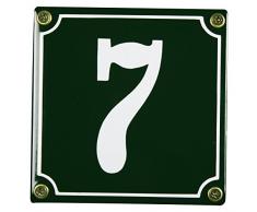 Buddel Bini Wetterfestes Emaille Hausnummernschild 7 12 x 12 cm, sofort lieferbar, grÃ¼n