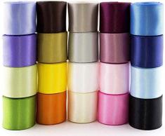 summer-ray 40 auf (20 x 2 Meter) doppelseitig satinband 2,5 cm (25 mm) 20 verschiedene Farben Wert Pack