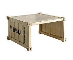 SIT-Möbel 5680-10 Couchtisch Highcube, 70 x 70 x 40 cm, Schmiedeeisernes Blech, cremeweiÃ