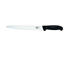 Victorinox Küchenmesser Schinkenmesser Fibrox Länge: 36 cm Messer, Schwarz, 36