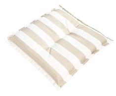 Dehner Sitzkissen Evi, ca. 50 x 50 x 6 cm, Polyester, beige/weiß