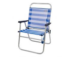 Aktive 53952 Fester Klappstuhl Aluminium Beach, 51 x 56 x 90 cm, blau