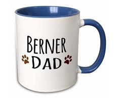 3dRose 153862_6 Mug Becher, keramik, blau/weiß