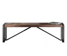 SIT-Möbel 9216-01 Bank Panama Shesham natur mit schwerem Altmetall und Gebrauchsspuren, 160 x 38 x 45 cm, Brettsitz