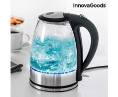 Wasserkocher mit LED 2200W 1,7 L Schwarz Stahl