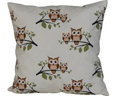 Angerer Sofakissen Design Eulen, braun, 40 x 40 x 12 cm, 757/104
