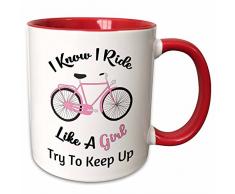 3dRose 264896_5 Mug Becher, keramik, rot/weiß