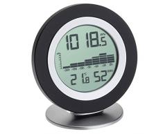 TFA Dostmann WeatherHub Digitales Barometer-Thermometer-Hygrometer Cosy BARO, Wetterstation, mit Grafikübersicht, schwarz