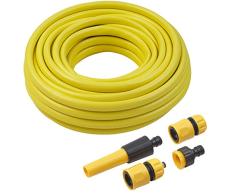 Meister Schlauch Kreuzgewebe, 12,7 mm (1/2 Zoll) - 20 m Länge - Inkl. Armaturen - Zur Bewässerung kleiner Flächen - Trittfest & Abriebfest - UV-beständig / Gartenschlauch / Wasserschlauch / 9926280