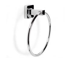 MSV Handtuchring Lucca 15cm aus Zink verchromt, Silber, 30 x 20 x 15 cm