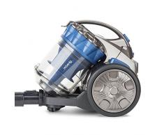 H. Koenig STC68 Compact + beutelloser Staubsauger / Bürsten für Haustiere / HEPA Filter / EEK A / blau