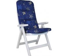 Angerer 1024/089 Exklusiv Sesselpolster hoch Korfu, Blau, 50 x 120 cm