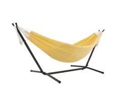 Vivere Doppel Polyester Hängematte mit Hängemattengestell 250 cm, Yellow