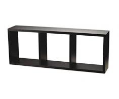 King Home m1106052/A Regal Kubus 3 Ablagen aus MDF, Wenge, 80 x 30 x 15, 80X30X15