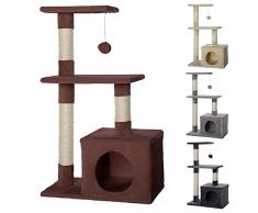 dibea KB00251 Kratzbaum, Kletterbaum für Katzen (Höhe 80 cm), braun