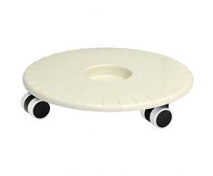 WAGNER Pflanzenroller ULTRAFLAT Ø 30 cm I Pflanzenroller für den Innenbereich, weiß I Extra Flacher Kübelroller aus ABS Kunststoff, wasserabweisend I Tragkraft 80 kg – 20044701