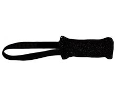 DINGO GEAR Beißring der Baumwolle mit einem Handgriff, 4 x 13 cm, schwarz