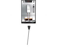 Melitta Caffeo Solo & Milk E953-102, Schlanker Kaffeevollautomat mit Milchschaumdüse, Silber + Milchlanze für Kaffeevollautomaten, Edelstahl, Schwarz