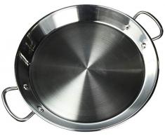 Guison Paella-Pfanne aus Edelstahl mit Sandwichboden, silber, 32 cm