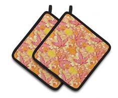 Caroline s Treasures bb7498pthd Fall Blätter Watercolor rot Topflappen, verziert 19,1 x 19,1 cm Multicolor