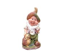 Design Zwerg 37 cm Hoch Deko Garten Gartenzwerg Figuren Dekoration 7 Verschiedene Design (mit Igel)